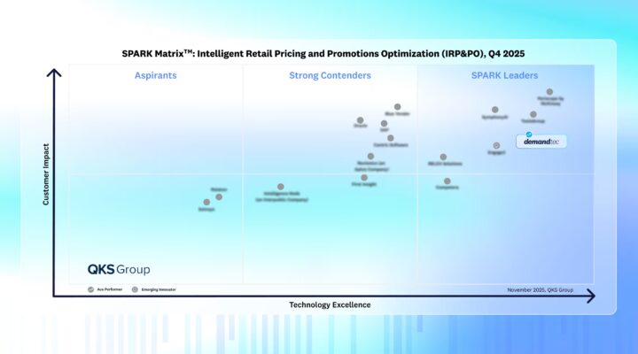 Ridefinire il futuro dell’intelligenza retail — DemandTec nominato leader SPARK Matrix™